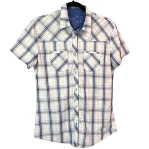 Kuhl Women’s Plaid Ionik Short Sleeve Button Up Shirt